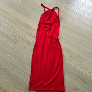 Red knee length jersey dressPurchased on revolve a few years ago